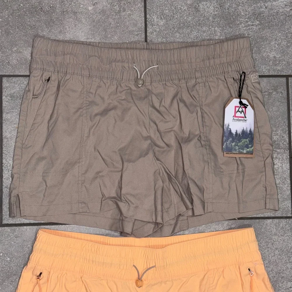 Avalanche Outdoor Supply Hiking Shorts Womens XL Tan Peach 2 Pk CA546R3 NWT - Picture 3 of 12